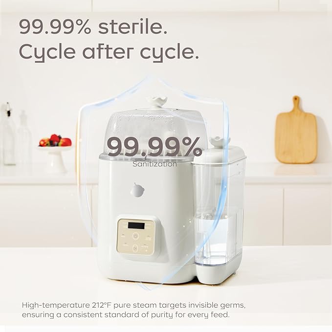 Bc Babycare Clarvion Baby Bottle Washer, Sterilizer & Dryer with 72-Hour Hygienic Storage – Deep Clean >99.99% Germs | BPA-Free | Up to 4 Bottles & Pump Parts