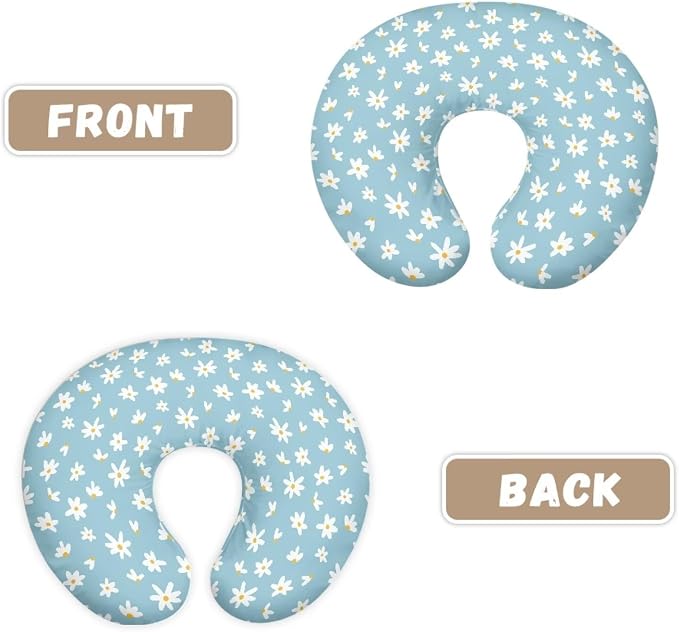 Replacement Nursing Pillow Covers for Mon Newborn 0-12 Months Baby Boy/Girl Nursing Pillow Cover U-Shaped Breastfeeding Pillow Case - Daisy Print