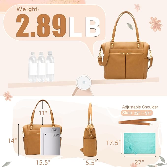 MOMINSIDE Diaper Bag Tote, Leather Diaper Bag Backpack & Small Mini Diaper Bag, Clear Bag for Stadium Events Small Clear Bag 12x6x12