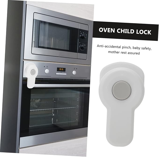 Hemoton 8pcs Safety Oven Lock Childproof Lock for Kitchen Easy Installation Prevents Finger Injuries Design