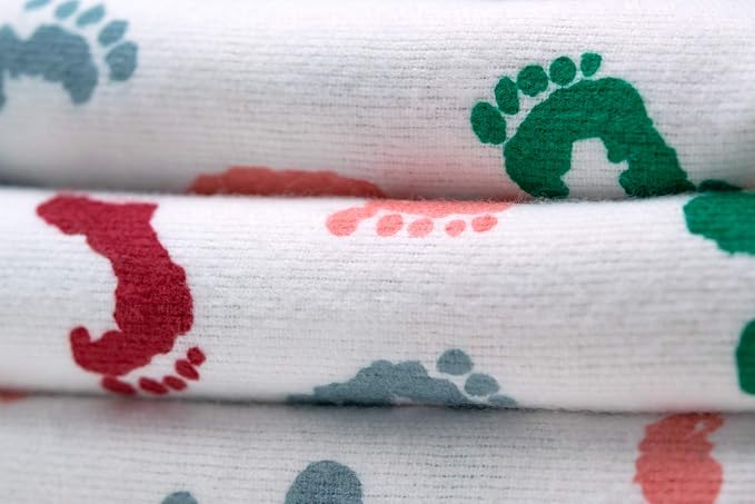 Baby Swaddle Hospital Blanket 3 Pack, Nursery Receiving Wrap, Unisex Boy Girl, 100% Soft Cotton Swaddles Newborn for Comforting , Durable Hospital Quality Large Size Baby feet