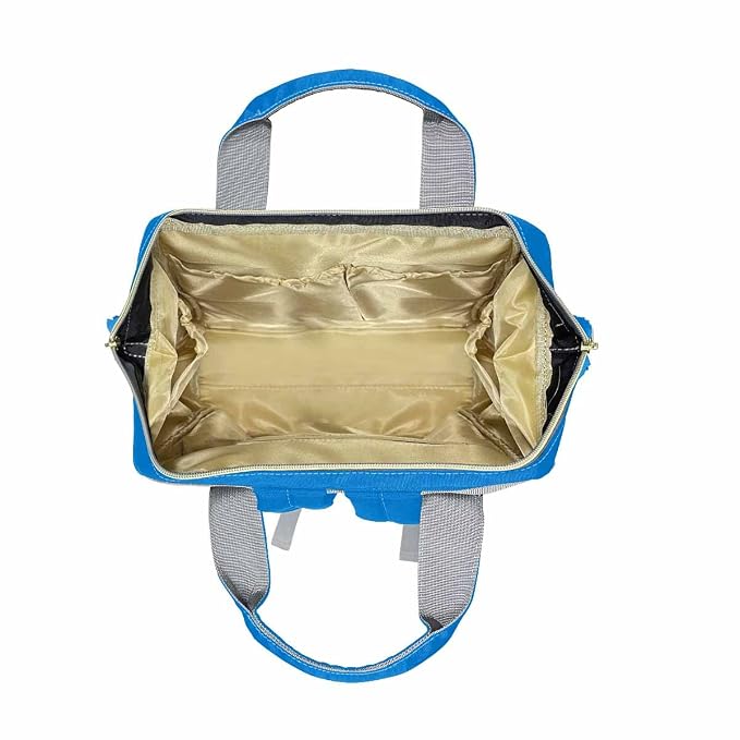 InterestPrint Personalized Diaper Bag with Name Custom Blue Butterfly Monogram Diapering Bags Customized Signature Mommy Nappy Bag Fashion Backpack Shoulder Bag Casual Daypack Bag for Travel Outside