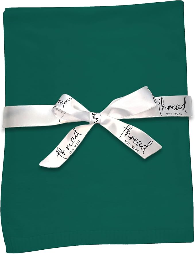 The Classic Blanket - 100% Organic Cotton Baby Blanket, American Made, 30x40in - Bassinet, Crib, Stroller - Gift Registry Baby Shower for Newborns and Kids (Forest Green)
