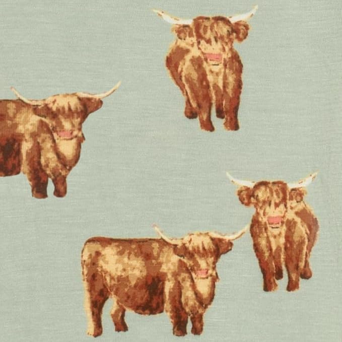 Milkbarn Baby Swaddle Blanket - Soft, Breathable & Gentle Material - Nursery Swaddling Blankets for Boys and Girls, Highland Cow