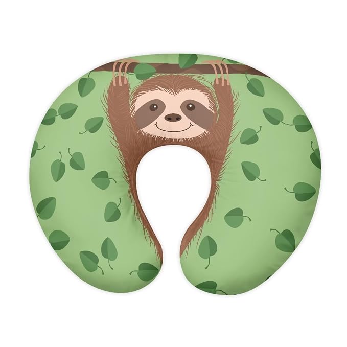 Forchrinse Funny Sloth Nursing Pillow Cover for Girls Princess Nursing Pillow Slipcover for Breastfeeding Moms,Easy to Care