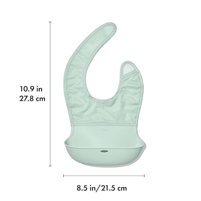 OXO Tot Roll-Up Bib - 2 Pack - Drizzle and Opal