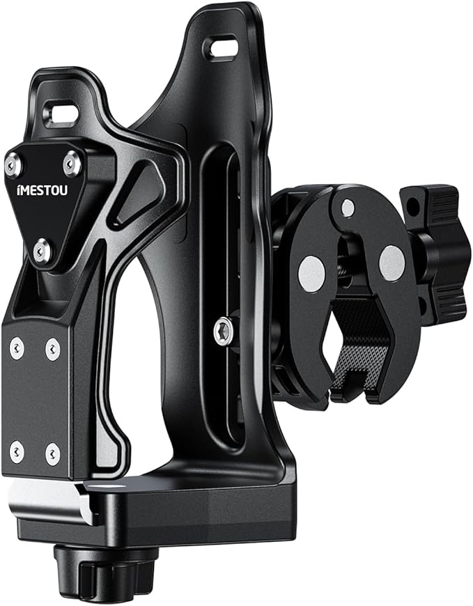 iMESTOU Motorcycle Cup Holder, ATV Water Bottle Holder Compatible with 50-90mm Dia. Cups Drinking Bottles Fits for 12-45mm Handlebars on Bike Scooter Stroller Golf Cart Wheelchair...