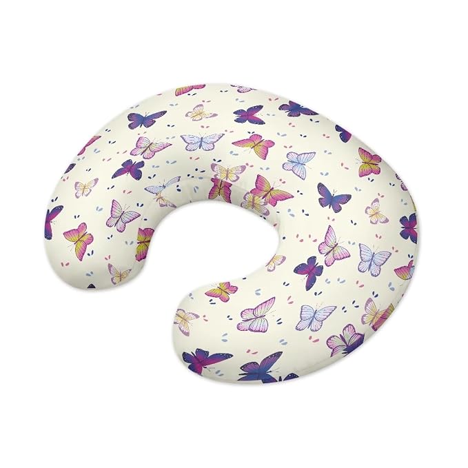 Butterfly Nursing Pillow Cover Slipcover, Breastfeeding Newborn Infant Feeding Cushion Cover Pillow Slipcovers for Breastfeeding Moms