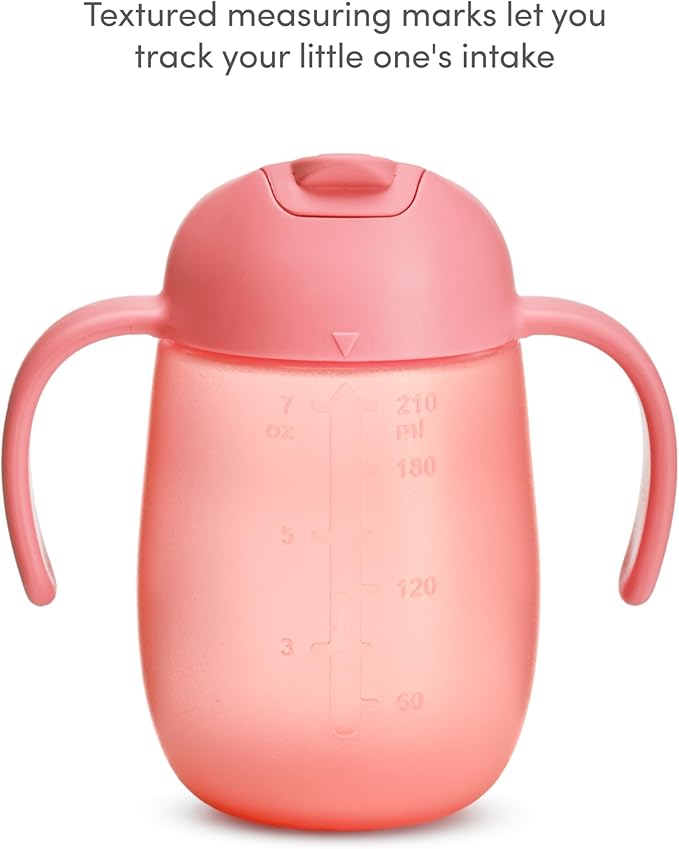 Munchkin Simple Clean Trainer Sippy Cup with Handles, 6+ Months, 7 Ounce, Blue/Pink