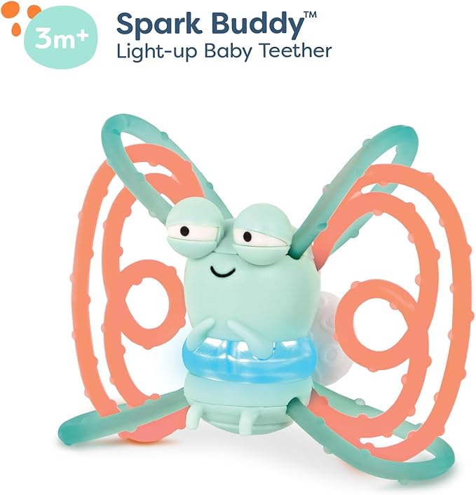 B. toys ??Sensory Teether ??Glowing Firefly Toy ??Light ??up Baby Toys ??Interactive Teething Toy for Babies ??3+ Years Months ??Spark Buddy