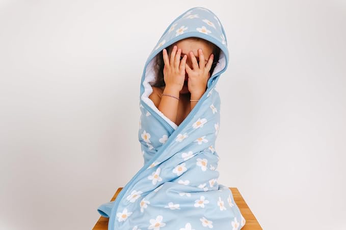Copper Pearl Hooded Bath Towels Premium Knit/Terry Cloth Baby Towels with Hood, Pockets, and Cool Designs - Great to Gift and Make Bath Time Fun - Baby Bath Towel, Della