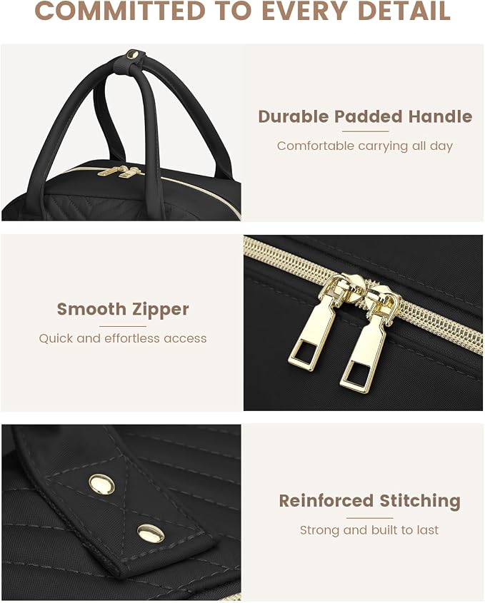 Pritent Diaper Bag Backpack,Baby Essentials Diapers Bag with Pacifier Case,Multipurpose Stylish Large Capacity Travel Backpack for Baby Girl/Boy(L-Black)