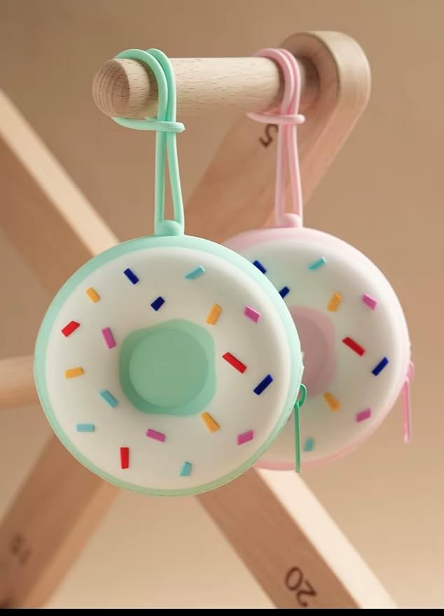 Baby Pacifier Holder Case ??BPA-Free Silicone Donut Design | Travel Pacifier Case for Diaper Bag Essentials
