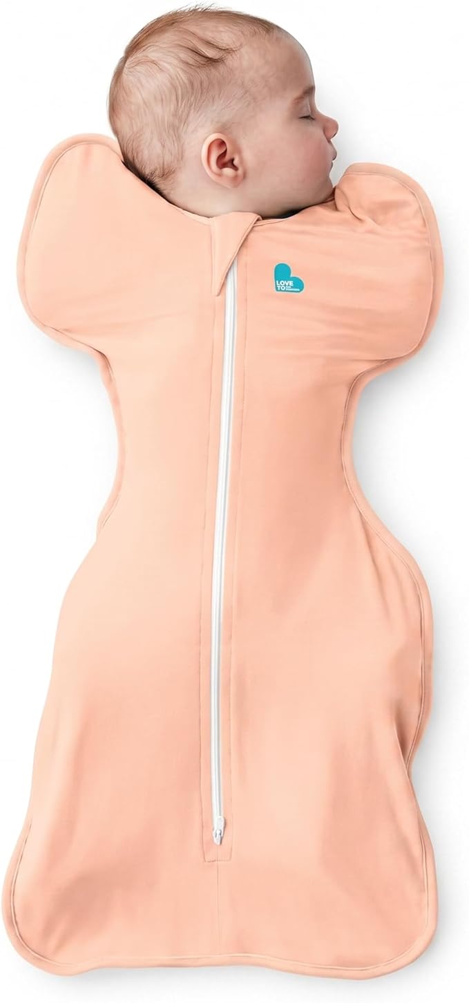 Love to Dream Swaddle UP, Baby Sleep Sack, Self-Soothing Swaddles for Newborns, Improves Sleep, Secure Fit Helps Calm Startle Reflex, Newborn Essentials for Baby, Small 8-13lbs, Coral