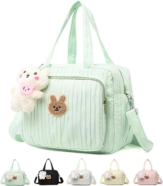Baby Diaper Bag Tote, Cute Small Crossbody Nappy Mommy Bag, Lightweight Travel & Hospital Multifunction Storage Tote