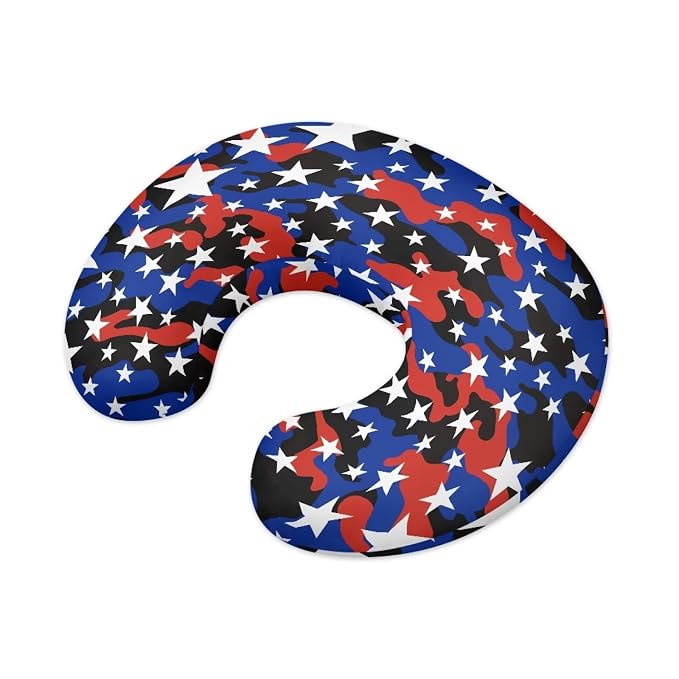 American Flag Nursing Pillowcase Soft Comfortable Breastfeeding & Bottle Feeding Pillow Covers with Hidden Zipper for Baby Girls Boys
