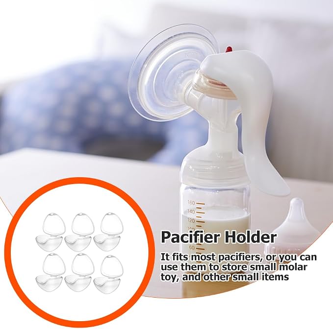 EXCEART Portable Pacifier Box Storage Case Silicone Compact Baby Toy Organizer for Travel Diaper Bag Stroller