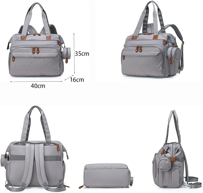 Diaper Bag Backpack with Changing Pad, Pacifier Case, Multi Functional Backpack Mommy Bag with Insulated Pockets (Blue)
