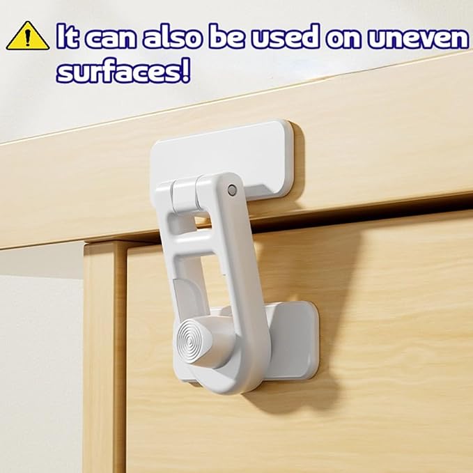 4 Pack Child Proof Cabinet Locks,Baby Proofing Locks for Cabinets, Oven, Freezer & More,Easy to Install, No Drill, Secure Adhesive (White)