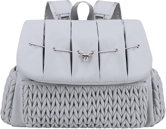 Convertible Diaper Bag Backpack, Waterproof Nappy Changing Bag, Travel Mummy Bag with Changing Pad, Shoulder Strap (GREY)