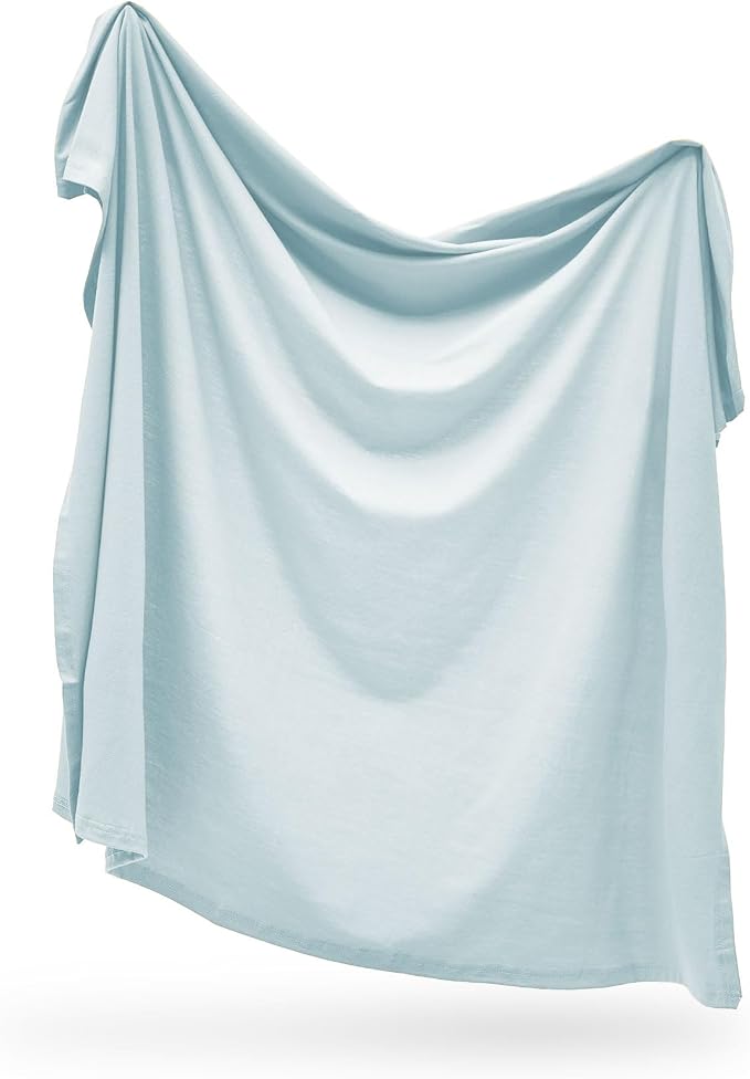 snuggle me Swaddle | Organic Cotton Swaddle Blanket, Soft Stretch, 47 x 47 inches (Bluebell)