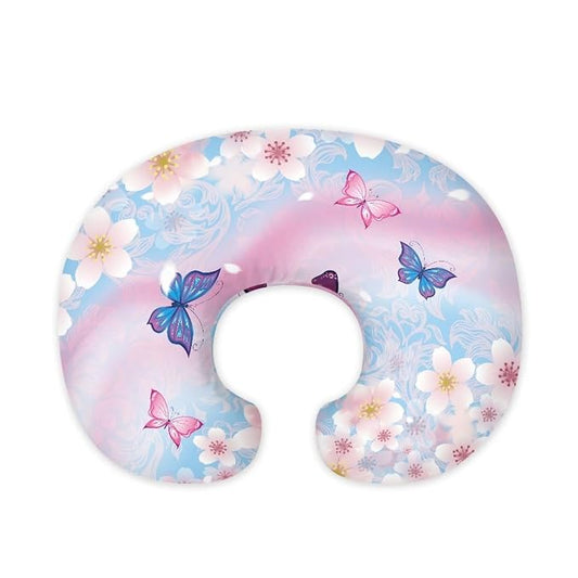 Cherry Blossom Butterfly Nursing Pillow Covers for Breastfeeding Pillow, Cozy Nursing Slipcover Breastfeeding Pillow Covers for Breastfeeding Mom