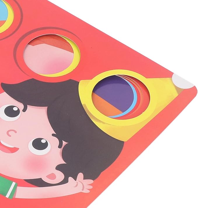 DAN&DRE Color Matching Puzzle Game, Puzzle for Toddlers to Learn Color Sorting with Safe Paper Material, Large Pens and 20 Colorful Balls