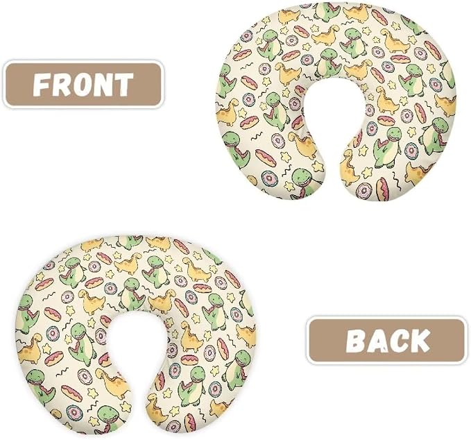 Cartoon Dinosaur Nursing Pillow Covers for Breasfeeding Boys Pillow Cover Pillow Slipcovers for Baby Girls Fits Infant Nursing Pillow Case