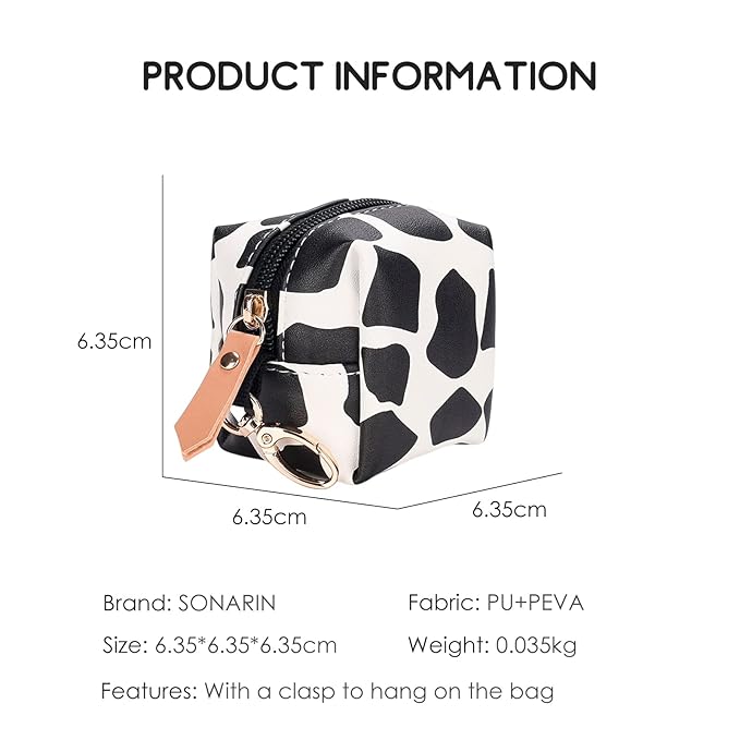 SONARIN Portable Pacifier Holder Case with Clasp for Diaper Bags,PU Baby Dummy Case Soother Pod Pacifier Case Pacifier Bag Storage Box for Holding 2 Pacifiers or Nipple Shields(Black Stone)