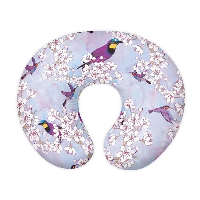 Sakura Hummingbird Stretchy Breastfeeding Pillow Cover, Lightweight Neutral Baby Pillow Cover for Infant Snug,Best Choice for Mom or Baby