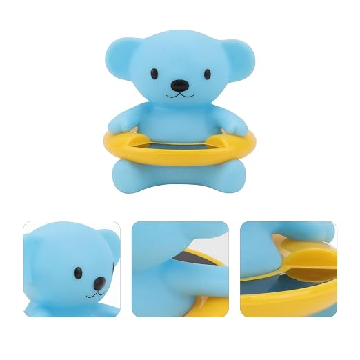 Bear-Shaped Shower Thermometer, Cute Bath Water Temperature Monitor for Newborns, Sky-Blue Safety Bath Thermometer for Bathtub Use, 1pcs