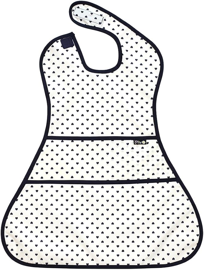 Plie Full Coverage Waterproof Feeding Bib for Toddlers – Extra Long Apron Bib for Mealtime, Self-Feeding, High Chairn