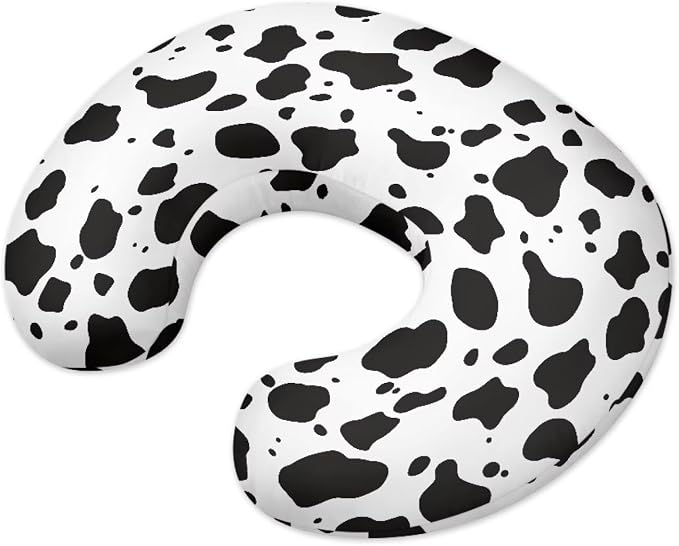 Soft & Adorable Nursing Cover for Breastfeeding Pillows with Breathable Fits Newborn, U-Shaped Breastfeeding Pillowcase Soft Cover - Cow Print