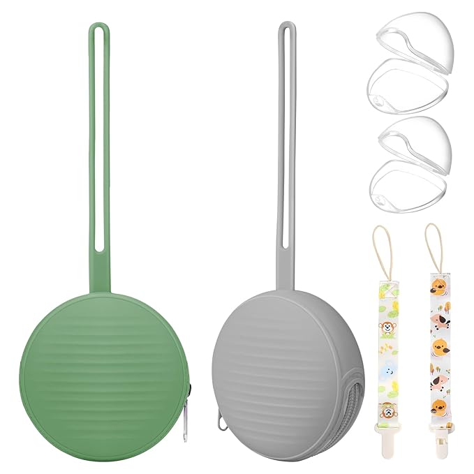 Pacifier Case, Holder for Traveling Baby Essentials Set - BPA Free