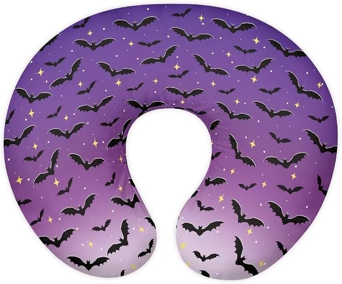 Halloween Bat Boys Nursing Pillow Covers Soft and Breathable Breastfeeding Pillow Cover for Baby Girls Breastfeeding Pillow Slipcover for 0-24 Months Infant Baby