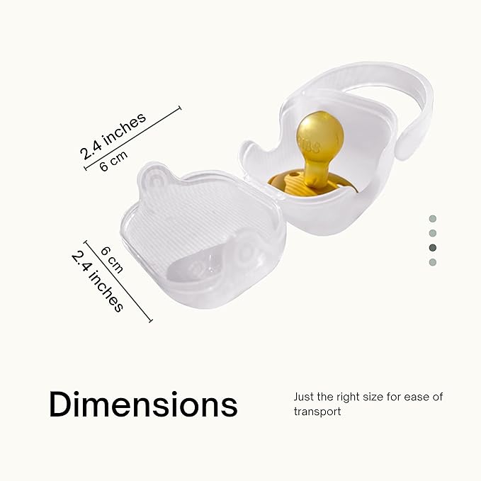 purifyou BPA-Free baby pacifier holder & Nipple Shield Cases - Set of 3 Clear Pacifier case for diaper bag & Stroller - Pacifier Box for Travel - Keeps Baby?™s Binkies Clean and Accessible