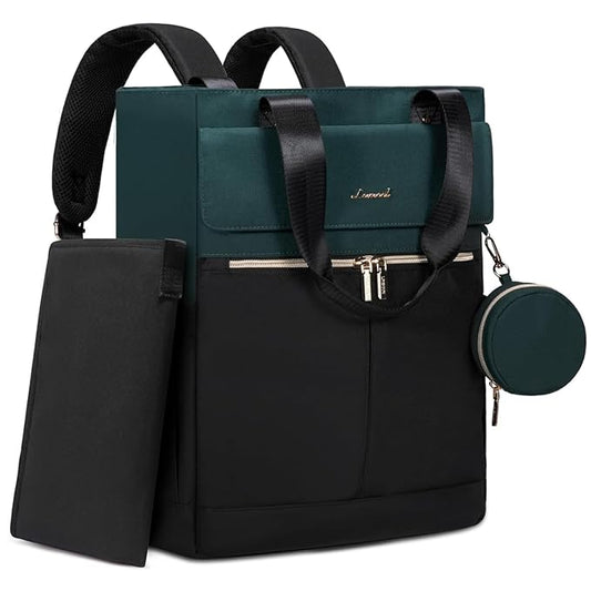 LOVEVOOK Diaper Bag Backpack,Diaper Tote Bag with Insulated Pockets,Baby Bag for Girl Boy with Changing Pad,Large Baby Diaper Bag with Pacifier Case,Anti-Theft Travel Backpack for Women,Black-Green