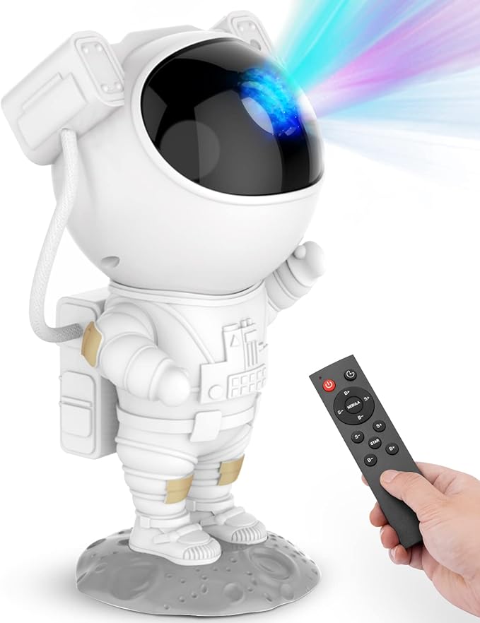 Star Projector Galaxy Night Light - Astronaut Space Projector, Starry Nebula Ceiling LED Lamp with Timer and Remote, Kids Room Decor Aesthetic, for Christmas & Birthdays