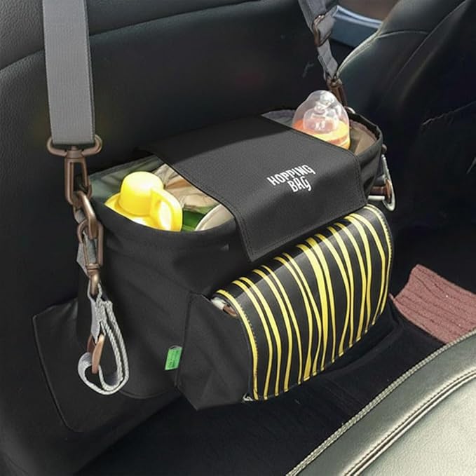 carrotez Universal Stroller Caddy ??Large Capacity Organizer with Cup Holders & Front Wipes Pocket