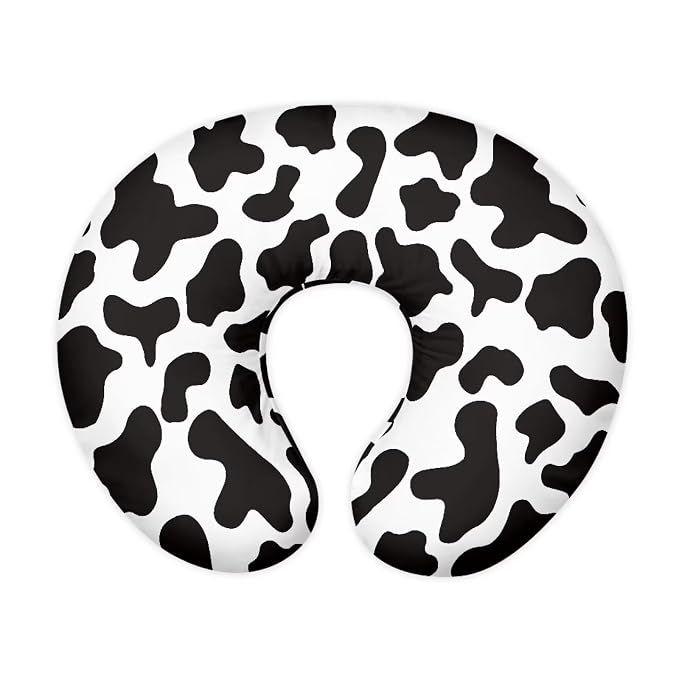 Cow Print Baby Nursing Pillow Cover Breathable Durable Neutral Breastfeeding Pillow Cover Soft Nursing Pillow Case for Toddler Infant