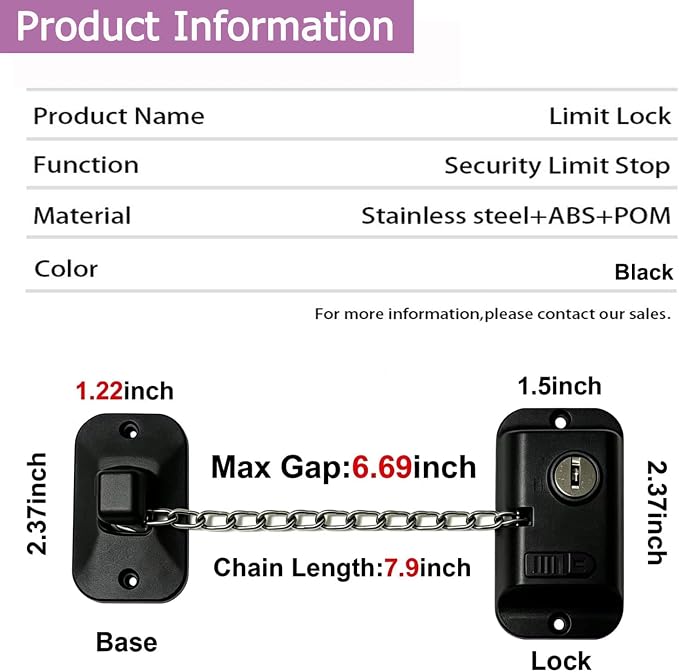 4 Pack Child Proof Door Locks, Adjustable Refrigerator Lock with Keys, Cat Door Latch 3M Adhesive Safety Locks for Baby, Dementia & Pets, No Tools Needed (Black, 4 Pack)
