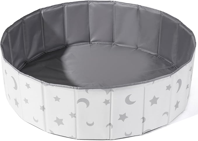 40Inch Kids Ball Pit, Foldable & Portable & Reusable Balls Pool for Toddlers,Playpen/Fence for Baby, Play Pool for Dog, Indoor & Outdoor Use, Oversized (Star/Moon)