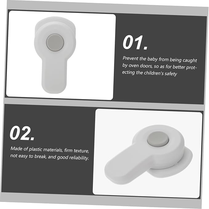 Hemoton 4pcs Safety Oven Lock Babyproofing Kitchen Lock for Oven Doors Easy One-handed Prevents Accidents for Boys and Girls