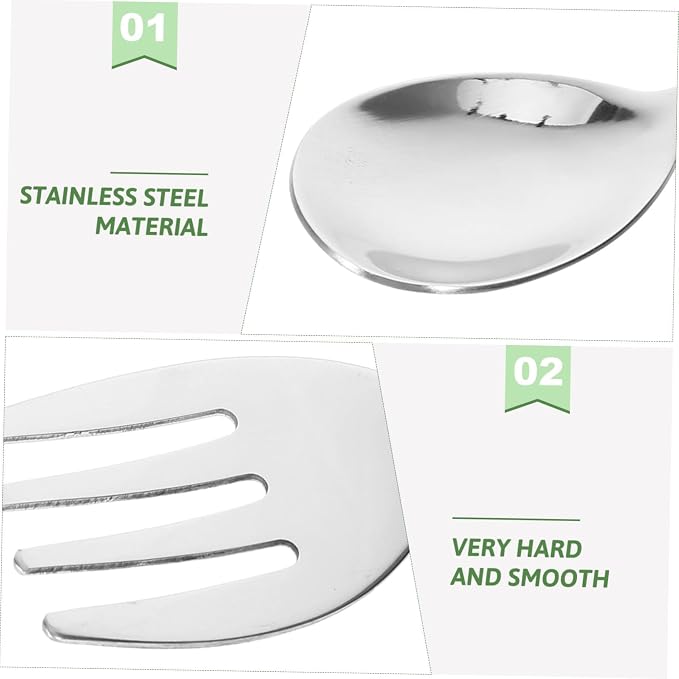 4Pcs Silverware Set Stainless Steel Forks and Spoons for Essentials Non Slip Handles Lightweight Easy to Clean for Home School Use