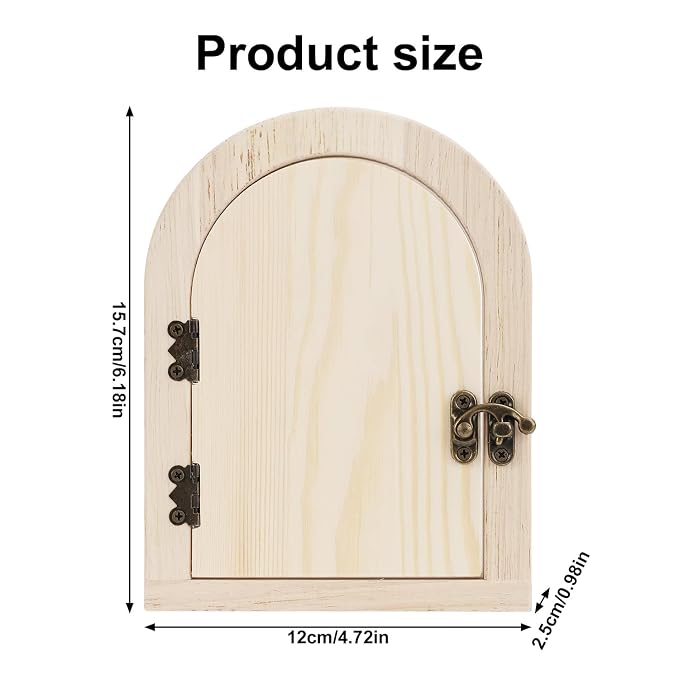 Fairy Door Outlet Covers, Wooden Fairy Outlet Covers with Door Artistic Fancy Romantic Fairy Door Outlet Cover Plate for Children Pet Proofing