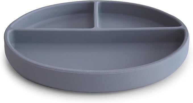 mushie Silicone Suction Plate | BPA-Free Non-Slip Design (Tradewinds)