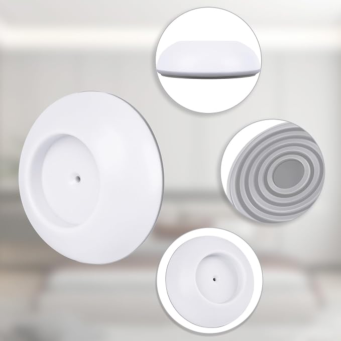 Baby Gate Wall Protector, Wall Guard for Pressure Gates, Protect Cups for Pressure Mounted Door, White, Round, 4PCS