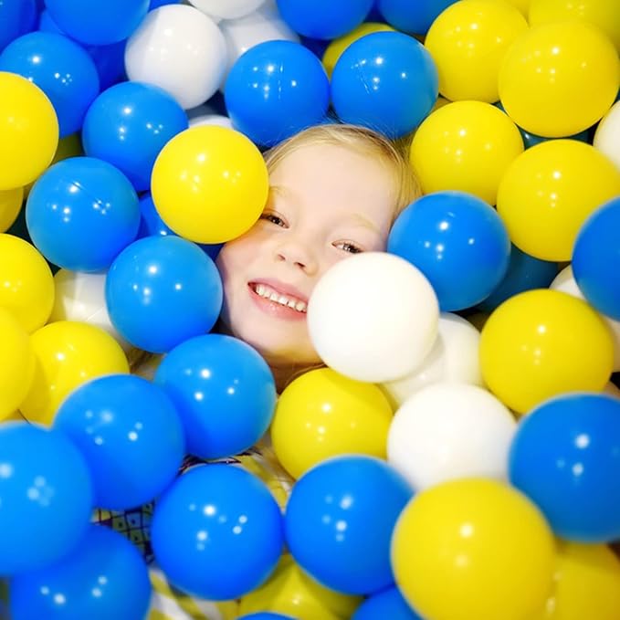 200/500/1000/2000 Count Soft Plastic Ball Pits Balls Colorful Play Pits Balls for Pet Dogs Ball Pits 2.2" Large Phthalate Free Bpa Free Balls for Toddlers 1-3 Baby Kids