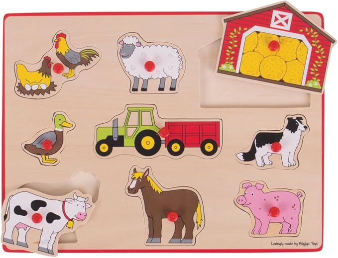 Bigjigs Toys Chunky Lift Out Puzzle - Farm