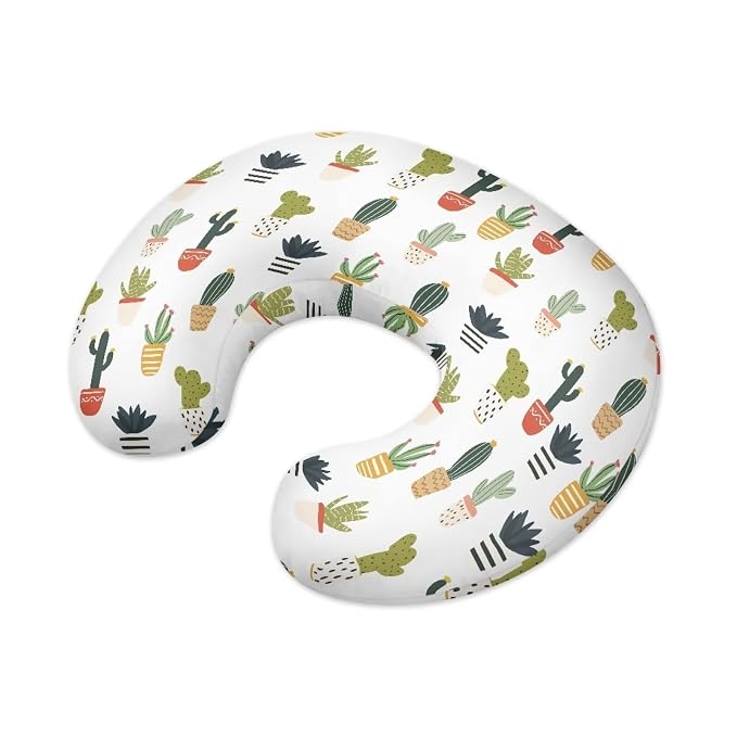 Lovely Cactus Girls Boys Nursing Pillow Cover for U-Shaped Feeding Pillow Breastfeeding Super Comfy and Soft for Baby, Baby Mom Essentials, 1 Pack